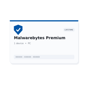 Malwarebytes Premium - Lifetime License (1 Device, PC)