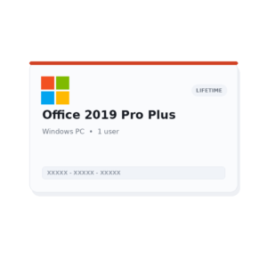 Microsoft Office 2019 Professional Plus - Lifetime License (1 PC)