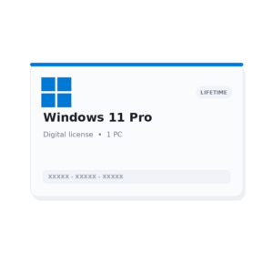 Windows 11 Pro - Genuine Lifetime License Key (1 PC)